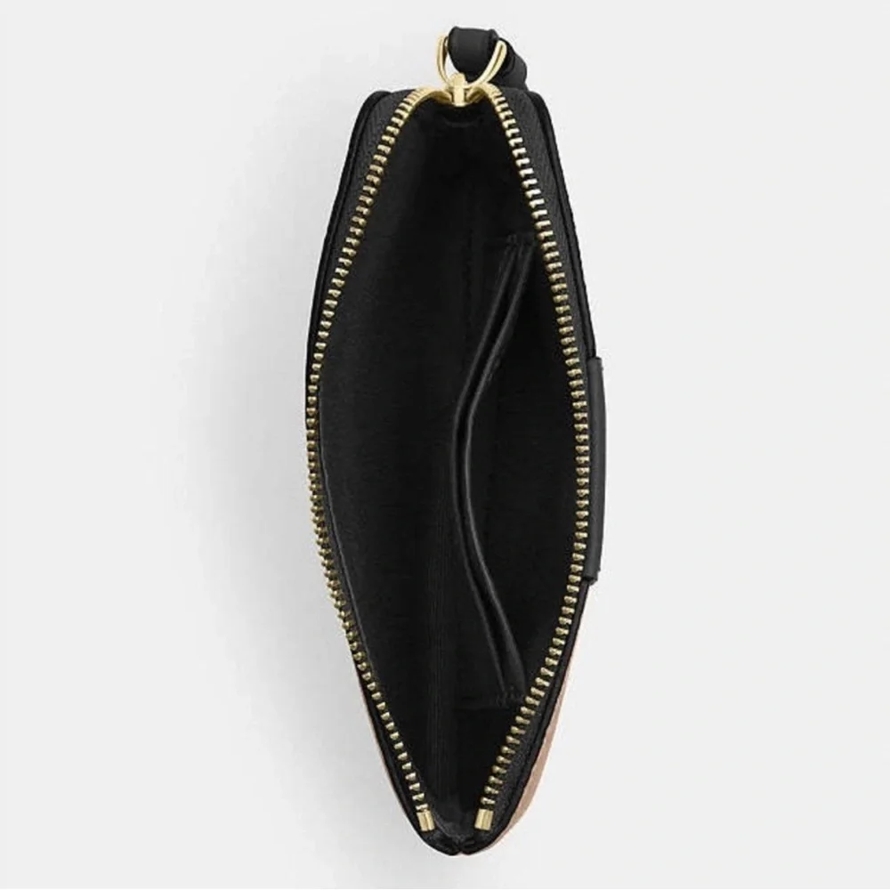 Coach Signature Brown and Black Wristlet